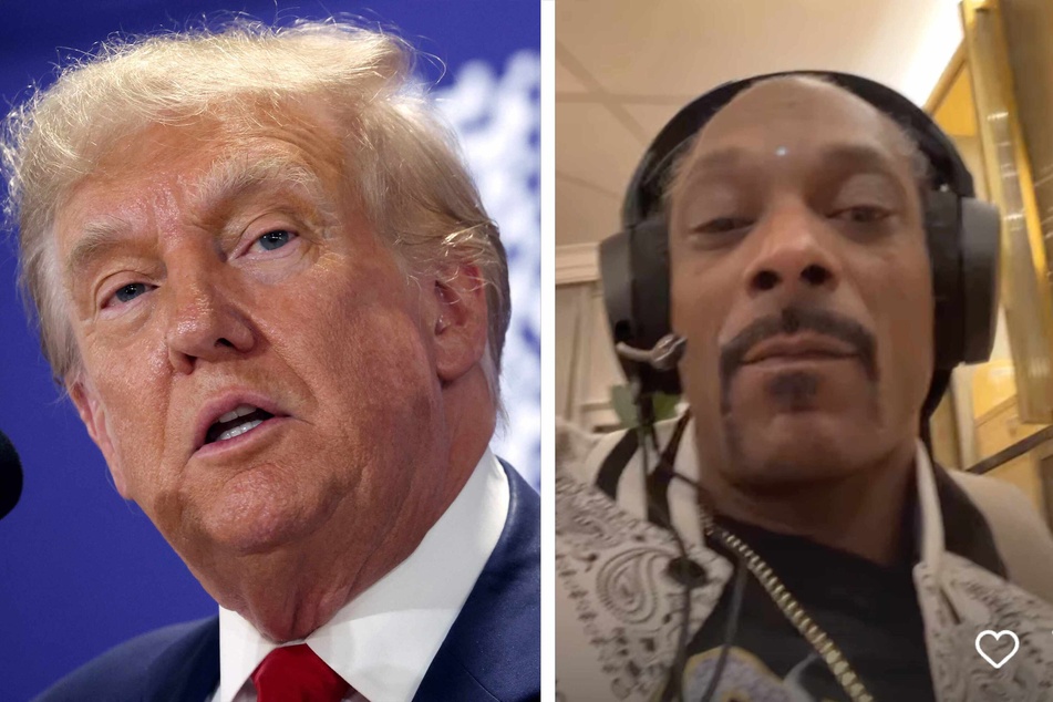 Snoop Dogg (r.) has fired shots at Donald Trump in an old clip that has newly gone viral online.