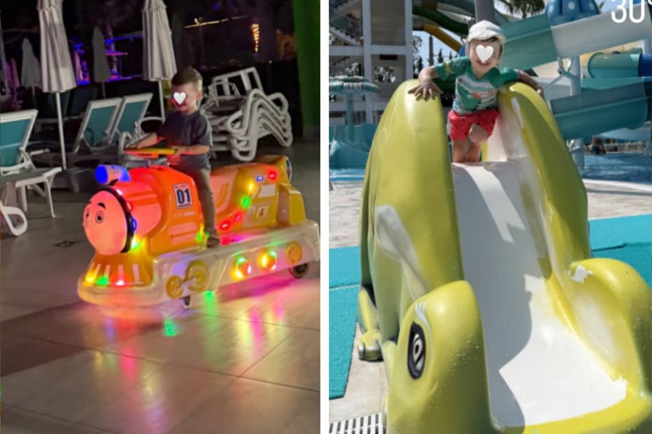 Jenny Frankhausers (32) Kinder haben jede Menge Spaß mit Urlaub.