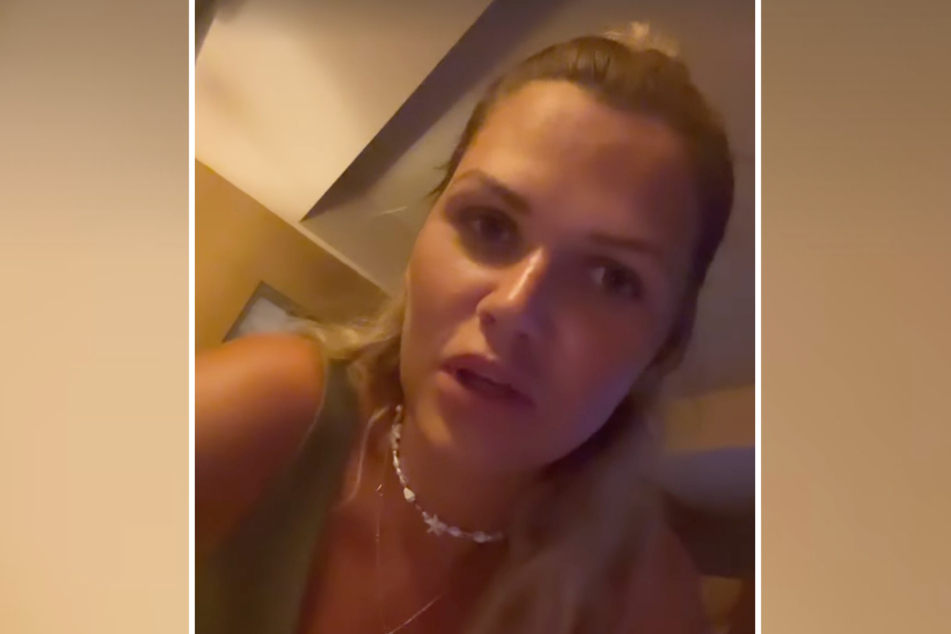 Sara Kulka (33) blieb mit ihren beiden Töchtern im Fahrstuhl eines Hotels stecken.