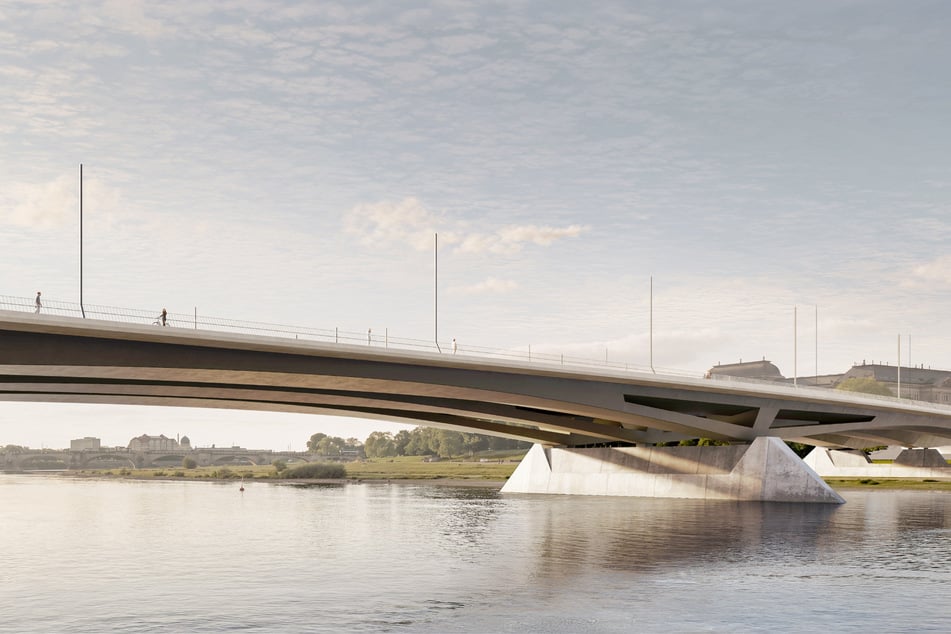 Weil diese Brücke zu wenig dem städtischen Charakter entspricht, landet der Schüßler-Entwurf auf Platz drei.
