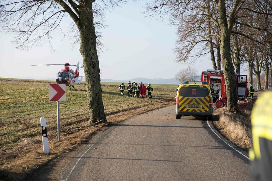 Auch ein Rettungshubschrauber war im Einsatz.