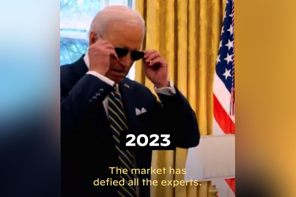 US-Präsident Joe Biden (81) lässig mit Sonnenbrille.