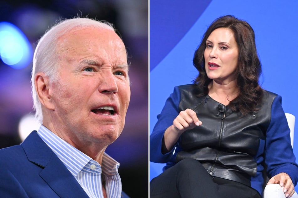 Michigan Governor Gretchen Whitmer (r.) recently dismissed rumors that she could be a contender to replace Joe Biden after his recent debate performance.