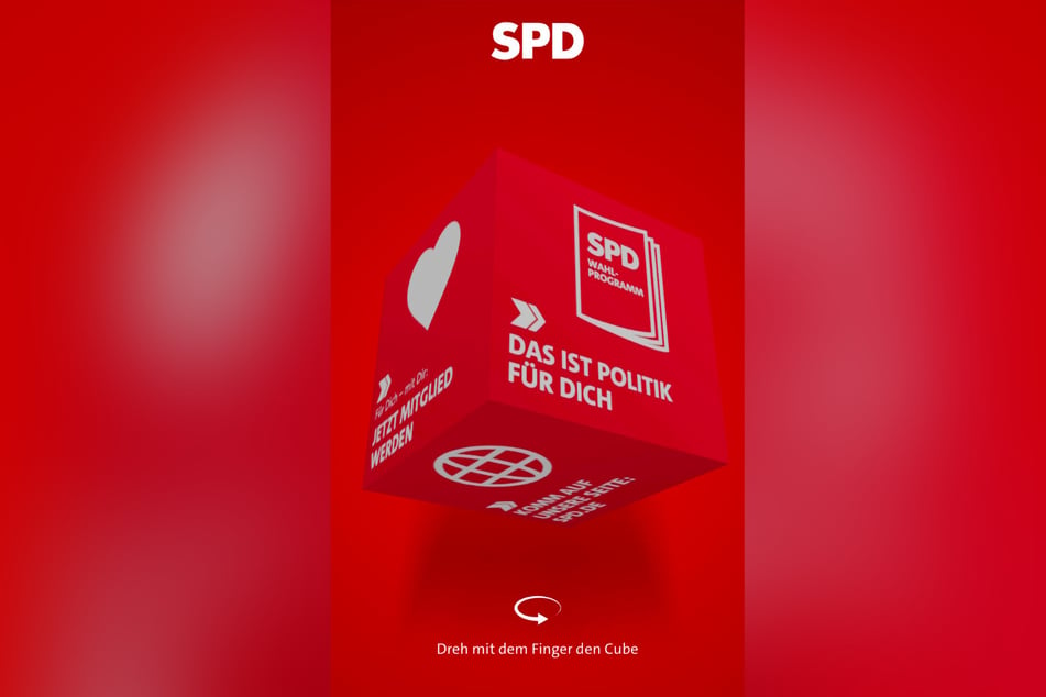 Dieser bedienbare Würfel ist das Herzstück der SPD-Wahlkampagne.