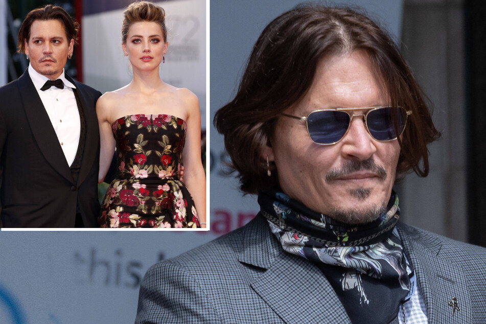 The two as a Hollywood couple (l) and Depp leaving the court house in 2020 (r) (collage).