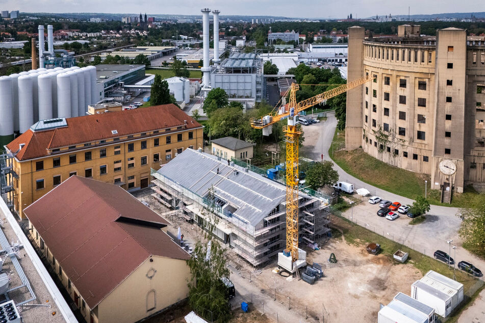 Neben dem Kraftwerk Reick errichtet SachsenEnergie sein neues Ausbildungszentrum.