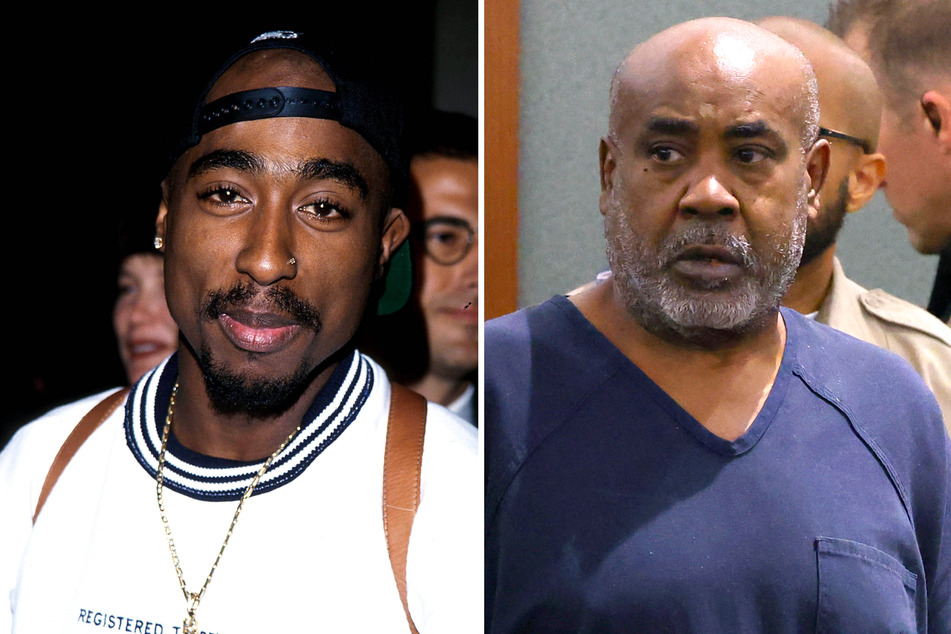 Duane "Keefe D" Davis (r.), who is facing charges in connection to the murder of rapper Tupac Shakur, appeared in court on Wednesday.