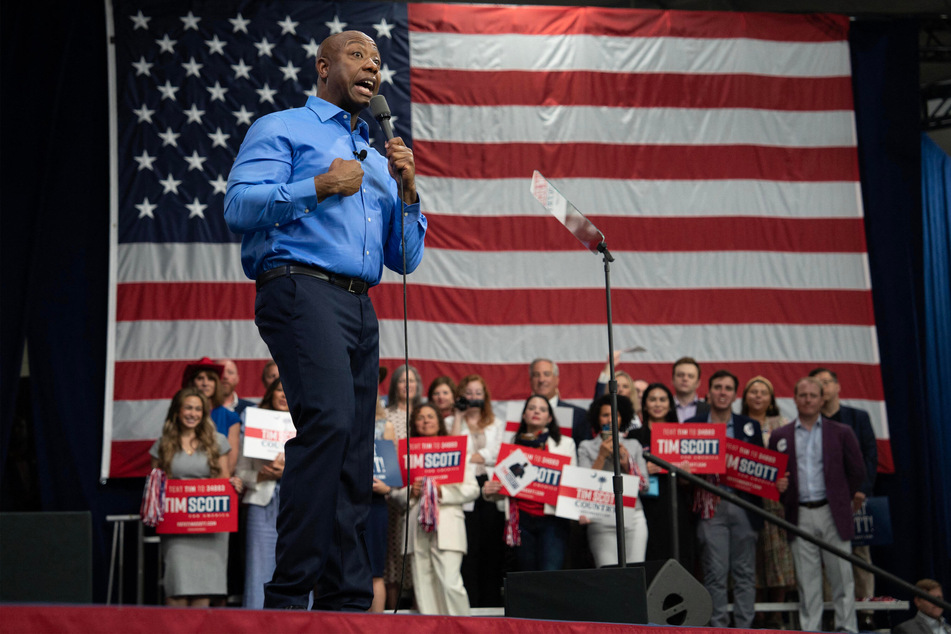 Tim Scott announced his candidacy for president at a campaign launch event in his hometown Monday.