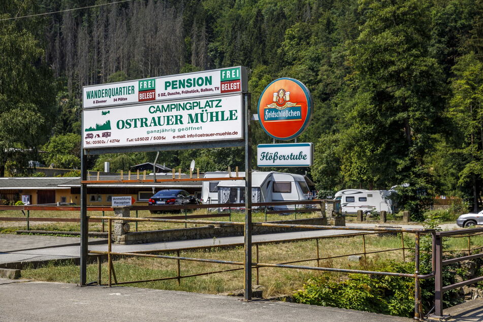 Auf dem Campingplatz "Ostrauer Mühle" sind nur noch wenige Urlauber.