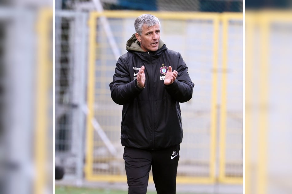 Aue-Trainer Jens Härtel nannte es einen "hochverdienten Punkt".