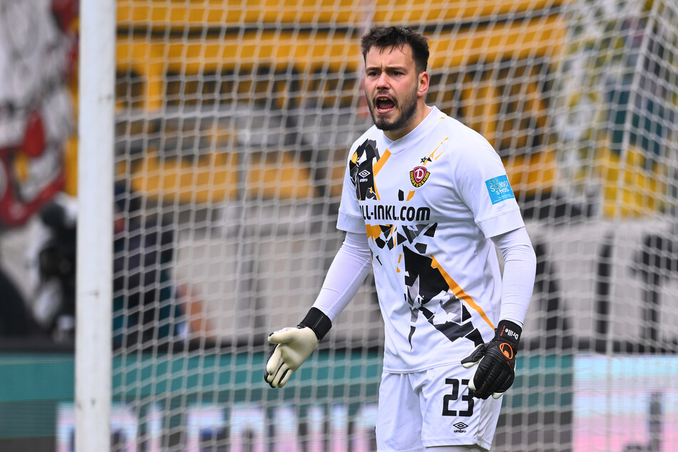 Dynamo-Torwart Stefan Drljaca (24) ist nach einem Sturz auf den Steiß wieder dabei.