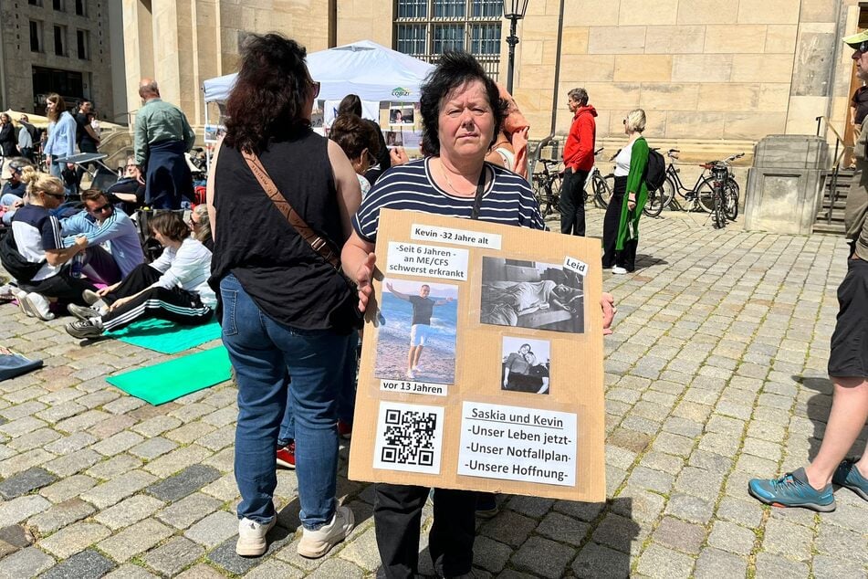 Sonja Bennewitz (69) war stellvertretend für ihre Nichte Saskia und deren Partner Kevin vor Ort.