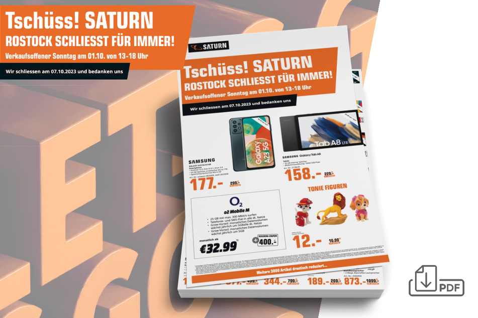 Viele Angebote zur SATURN-Schließung findet Ihr hier in der Übersicht.