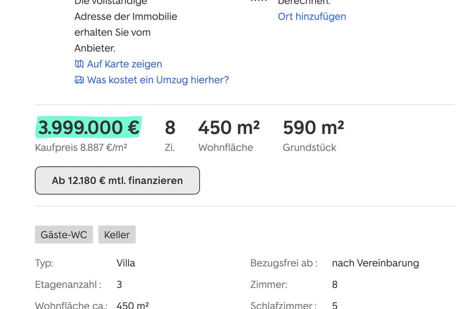 Stolze 450 Quadratmeter Wohnfläche hat die Villa im Kölner Nobelviertel Marienburg.