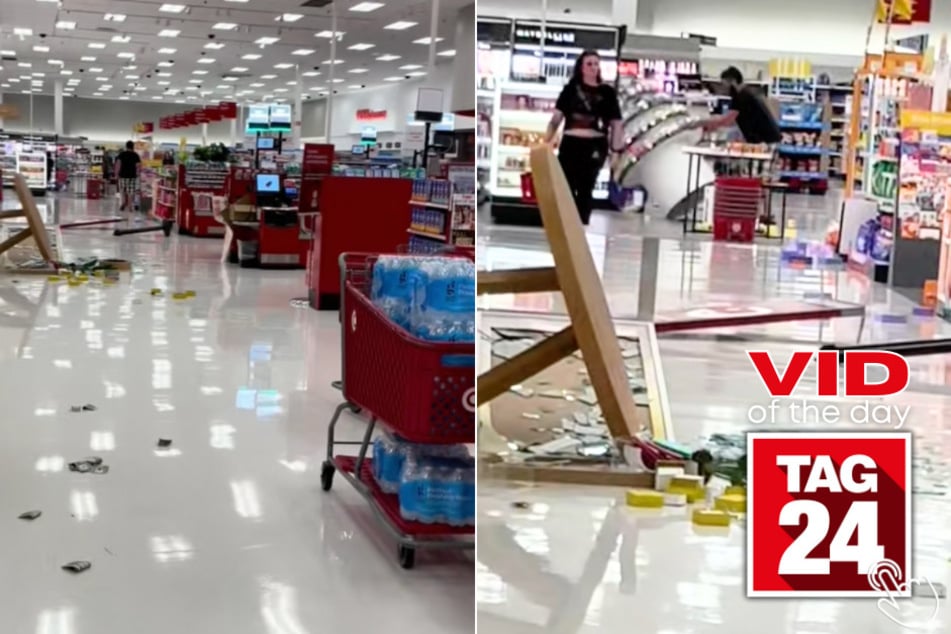 Today's Viral Video of the Day features a man who was caught destroying shopping displays at a random Target!