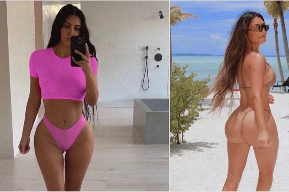 Kim Kardashian continues to prove she's the queen of swimwear with new SKIMS Swim snaps!