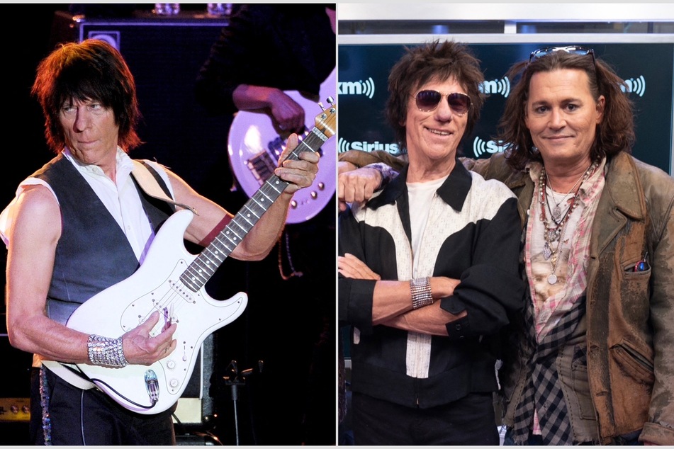 English guitarist Jeff Beck (l) frequently collaborated with Johnny Depp (r), and passed away after contracting meningitis.