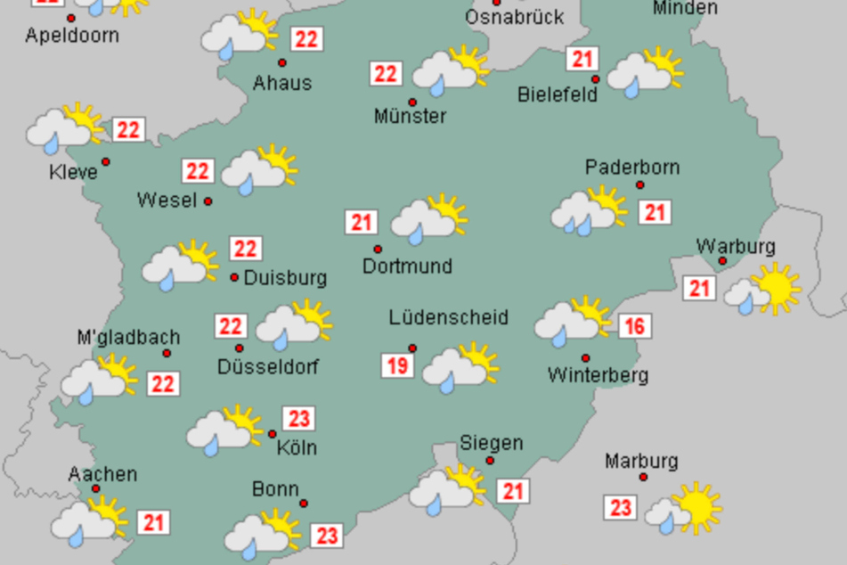 Bis Mitte der Woche soll das Wetter in NRW ungemütlich werden.