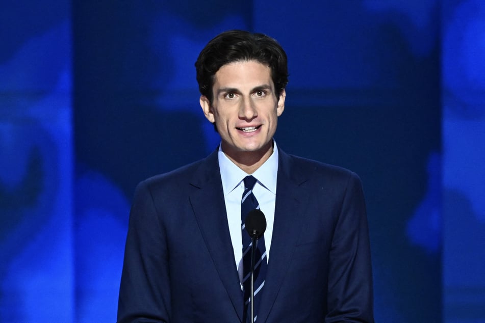 Jack Schlossberg, grandson of President John F. Kennedy, speaks on the second day of the Democratic National Convention in Chicago, Illinois, on August 20, 2024.