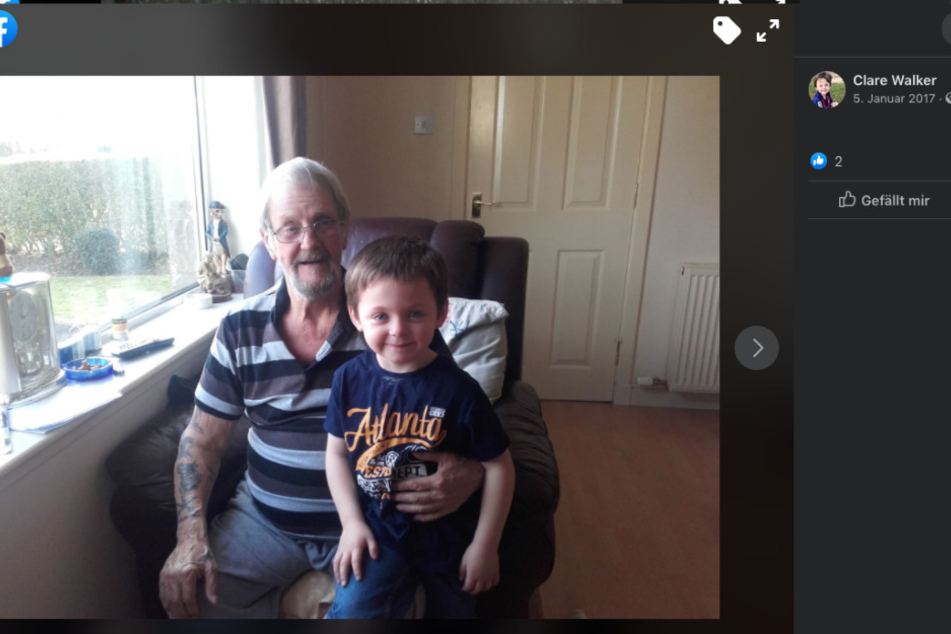 Cillian und sein Opa Bruce (51). Er versuchte den Jungen vor Ort noch wieder zu beleben.