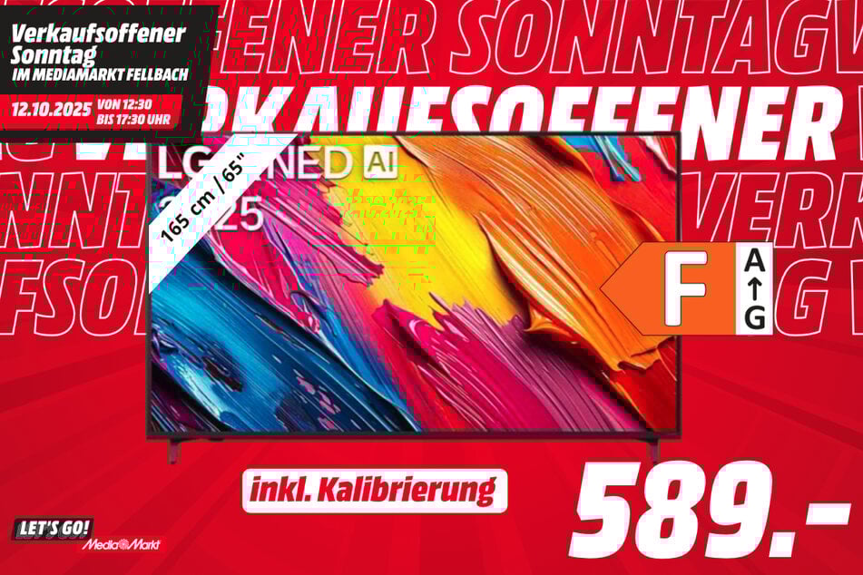 65-Zoll LG-Fernseher 65QNED70A6A für 589 Euro (inkl. Kalibrierung).