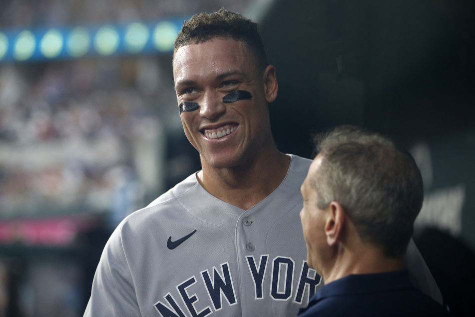 Aaron Judge was all smiles after his historic home run on Tuesday night.