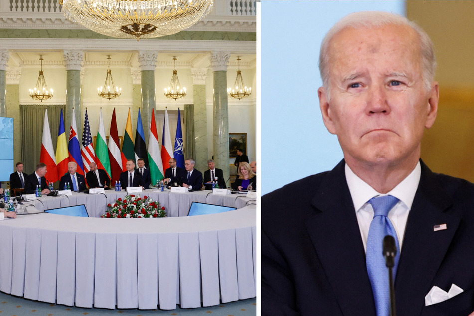 President Joe Biden was seen with a smudge on his forehead to mark Ash Wednesday as he attended the NATO Bucharest Nine (B9) Summit in Poland on Wednesday.