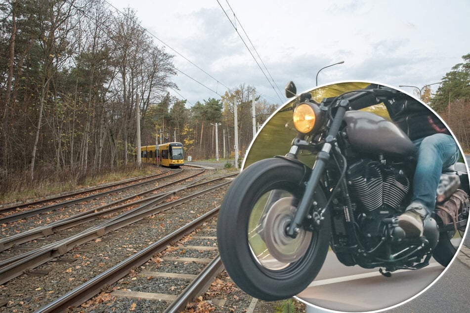 Heftiger Motorradunfall in Dresden-Klotzsche: Biker (38) und Kind (8) verletzt