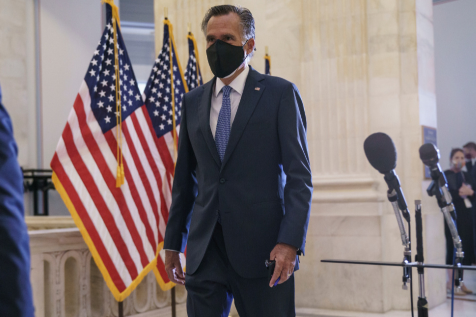 Mitt Romney, former Republican presidential candidate and current US Senator, at Capitol Hill.