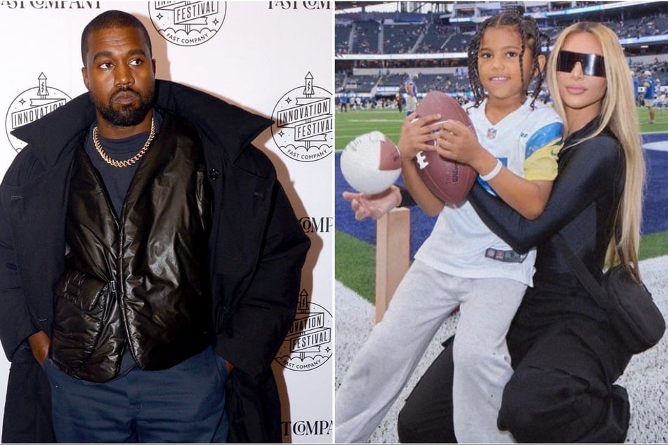 Kim Kardashian (r) and Kanye West (l) reportedly put their divorce settlement and the rapper's questionable commentary aside to commemorate their son's birthday.