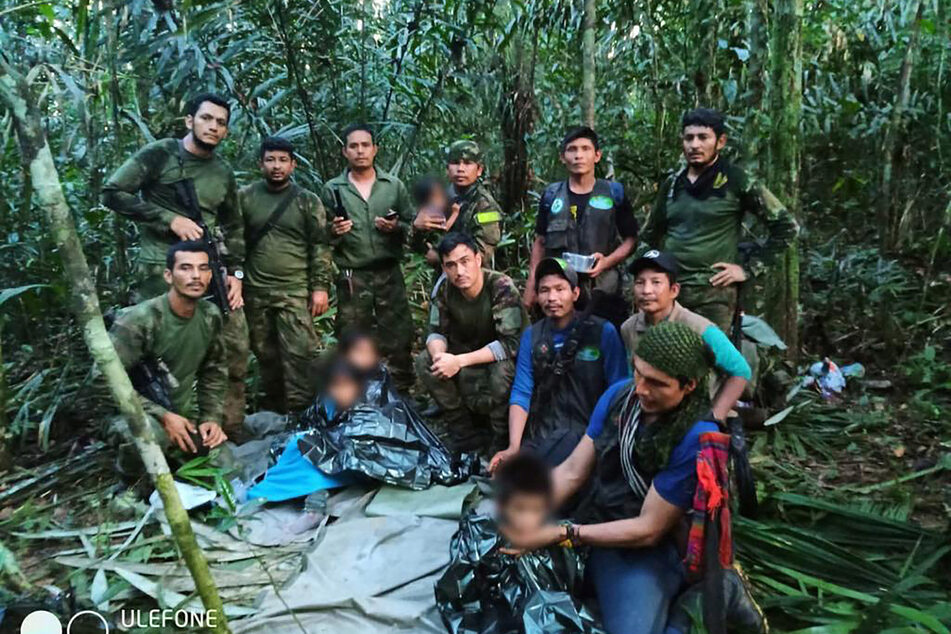 Four indigenous children, aged 13, nine, four, and one, were rescued after wandering through the Colombian Amazon rainforest alone for weeks.