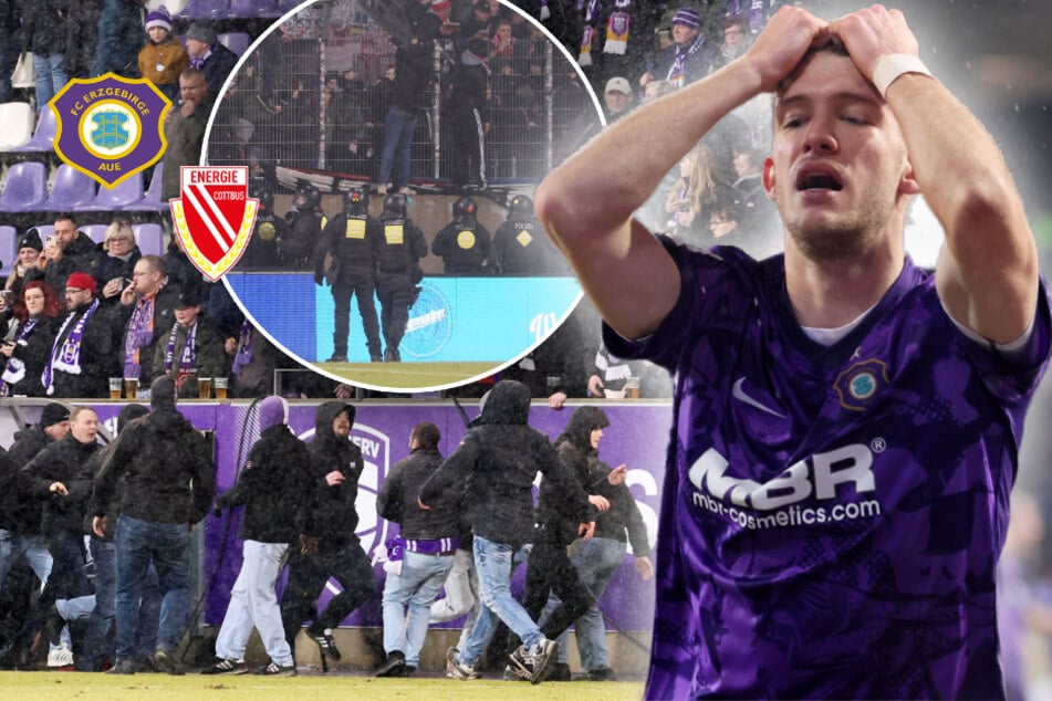 Platzsturm, Spielunterbrechung, später Nackenschlag: Aue erlebt Katastrophen-Derby