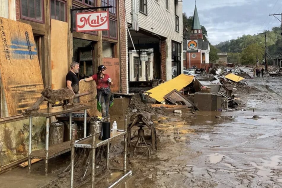 Auch Mal's Bar wurde durch den Hurrikan Helene völlig zerstört.