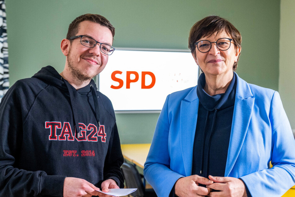 Die SPD-Chefin traf am Rande eines Termins in Zwickau auf TAG24-Chefreporter-Politik Paul Hoffmann (31).