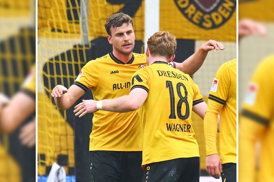 Christoph Daferner (l.) empfängt die Glückwünsche von Robert Wagner.