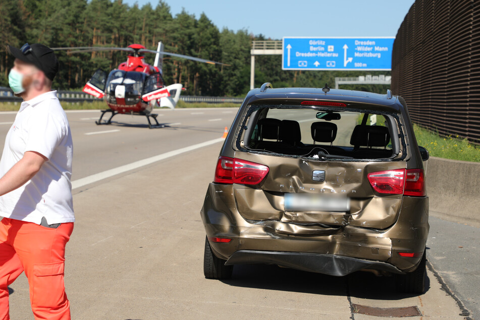 Weil der Rettungshelikopter auf der A4 landen musste, war die Vollsperrung Richtung Görlitz vonnöten.