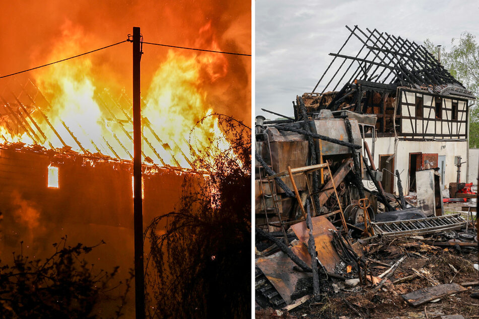 Flammen-Inferno auf Bauernhof! Scheune abgefackelt