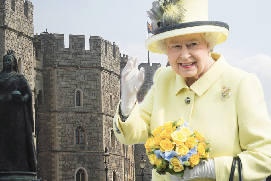 Erneut sind Eindringlinge auf dem Grundstück der Queen (95) in Windsor entdeckt worden. Sie wurden von der Polizei festgenommen. (Bildmontage)