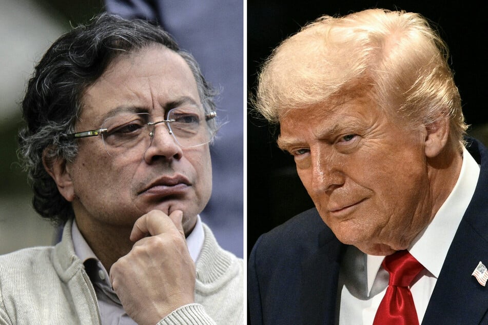 Colombian President Gustavo Petro (l.) and his US counterpart Donald Trump engaged in a public row last month, fueling tensions between the countries.