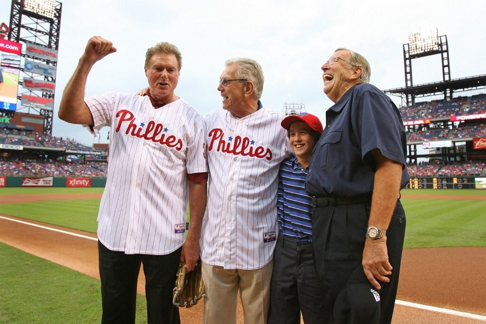 Tim McCarver (c) was a pioneer for the Philadelphia Phillies, who contributed both as an athlete and broadcaster for the franchise.