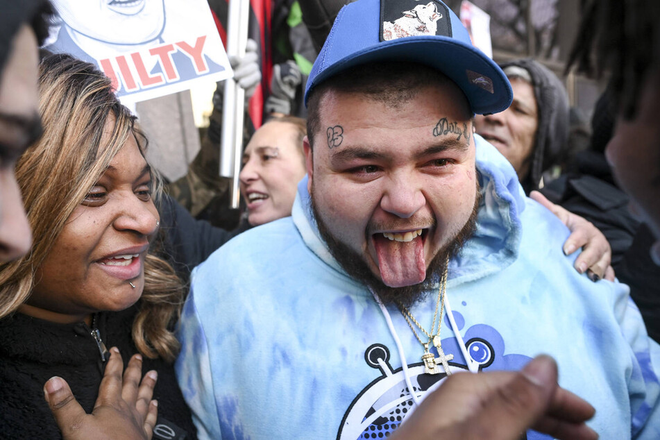 Damik Bryant, the brother of victim Daunte Wright, celebrated the guilty verdict delivered on Thursday in Minneapolis, Minnesota.