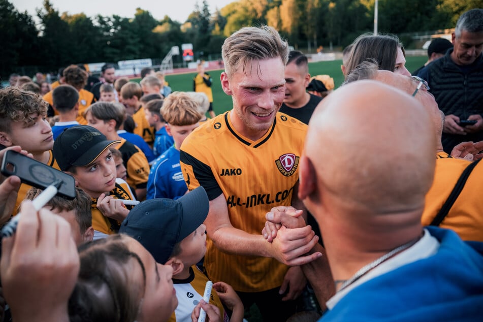 Von der Fans wurde Jonas Sterner am Freitag in Bautzen herzlich zurück begrüßt.