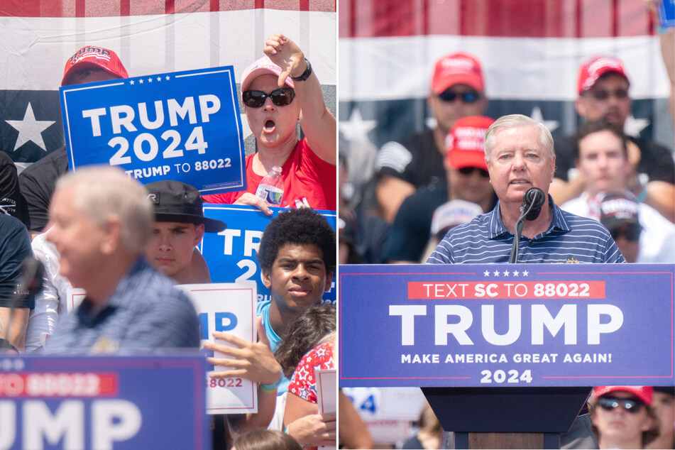 Senator Lindsey Graham (r.) was booed for over five minutes as he tried to give a speech at a Donald Trump rally in his home state of South Carolina.