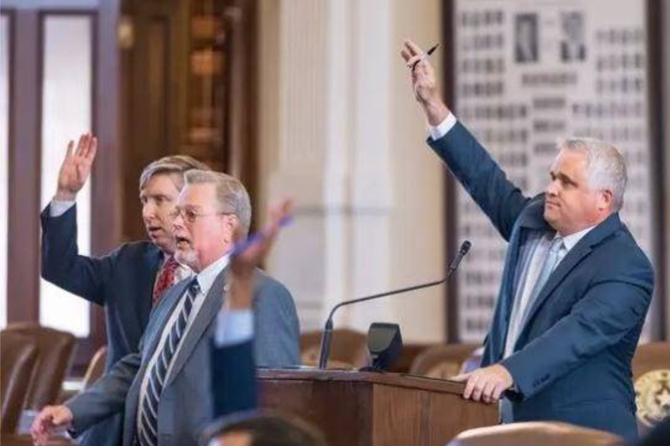 Ex-GOP state Rep. Bryan Slaton (r.) has resigned from the Texas legislature over alleged sexual misconduct with a 19-year-old intern.