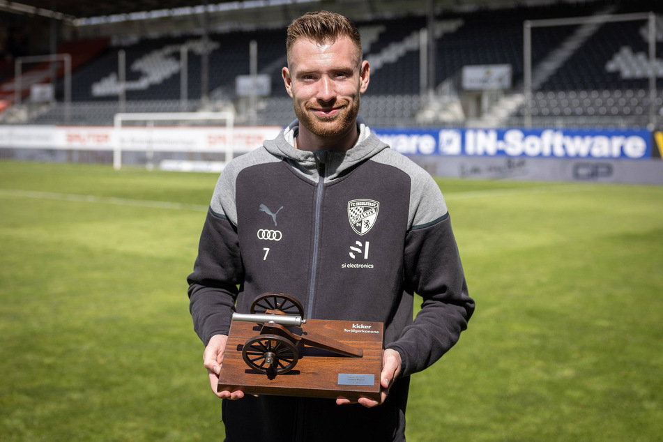 Torschützenkönig: Ingolstadts Jannik Mause (25) holte in seiner ersten Drittliga-Saison direkt die Torjägerkanone.