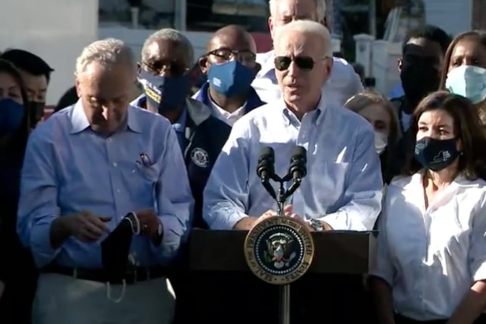President Joe Biden delivered his remarks on the damage done by Hurricane Ida from Queens.