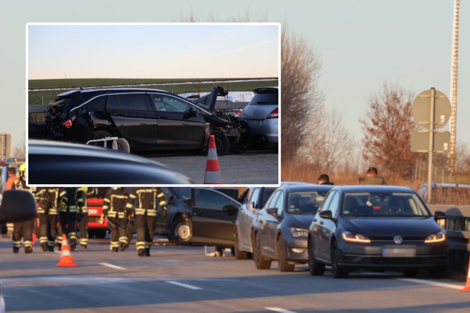 Unfall A72: Mehrere Auffahrunfälle sorgen für kilometerlangen Stau auf A72