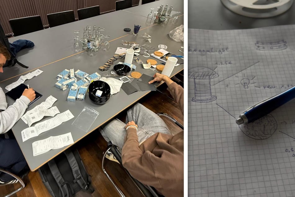 Innerhalb weniger Stunden entstand aus der Idee der erste Prototyp der Lampe.