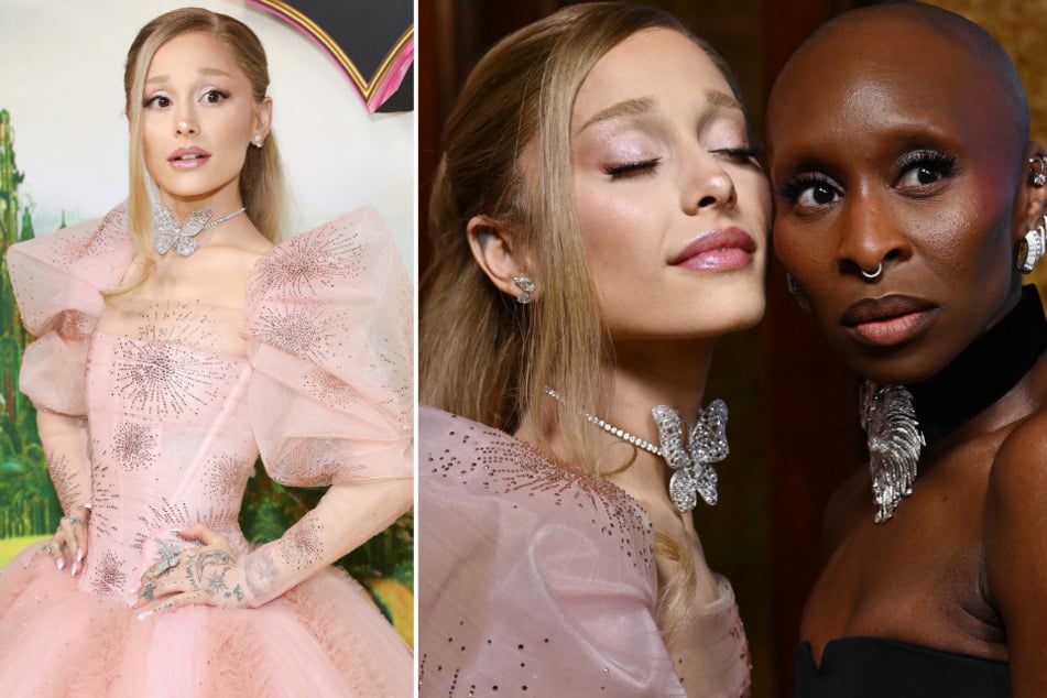 Ariana Grande (l.) and Cynthia Erivo stunned at the Wicked movie premiere in Sydney, Australia on Sunday.