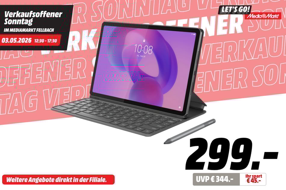Lenovo-Tablet B2B Tab K11 für 299 statt 344 Euro.